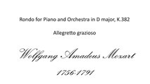 Mozart - Rondo for Piano and Orchestra in D major, K.382 - Allegretto grazioso