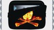 10 inch Rikki KnightTM Fiery Skull and Bones 3d Design Laptop sleeve - Ideal for iPad 234 iPad