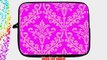 13 inch Rikki KnightTM Magenta Pink Color Damask Design Laptop Sleeve