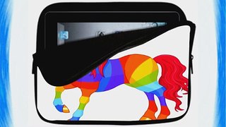 10 inch Rikki KnightTM Rainbow Horse Illustration Design Laptop sleeve - Ideal for iPad 234