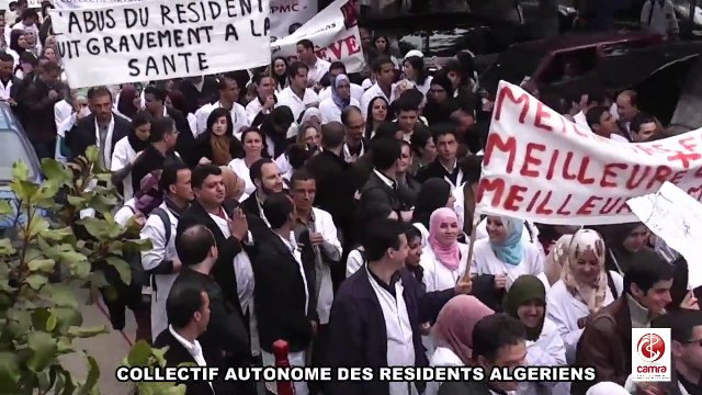 SIT-IN DES RESIDENTS D'ALGER ET BLIDA LORS DE LA GREVE 23 MARS 2011 CHU MUSTPHA ALGER