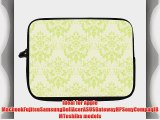 13 inch Rikki KnightTM Shabby Chic Green on Green Damask Design Laptop Sleeve