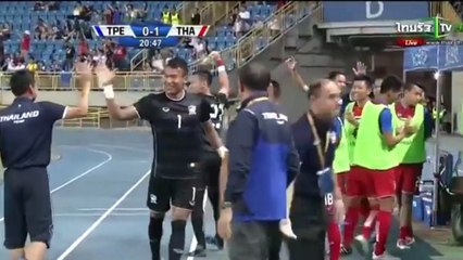 คลิปไฮไลท์ฟุตบอลโลกรอบคัดเลือก ไต้หวัน 0-2 ทีมชาติไทย Taiwan 0-2 Thailand