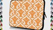 13 inch Rikki KnightTM Orange Damask Design Laptop Sleeve