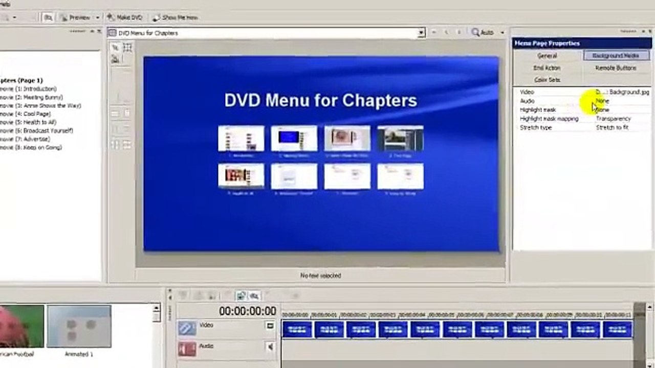 Create DVD Menu Using Sony DVD Architect