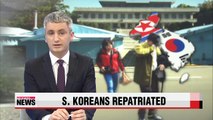 N. Korea sends two S. Koreans back home via Panmunjom