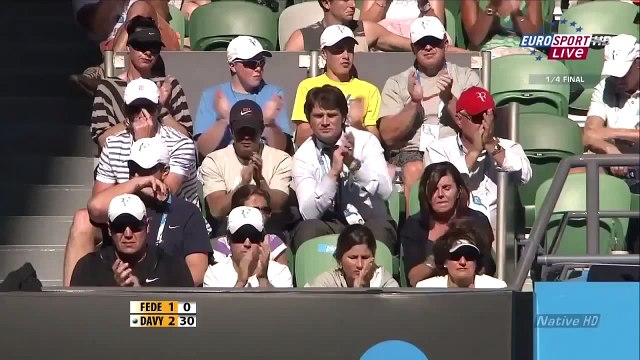Roger Federer vs Nikolay Davydenko. Australian Open 2010 QF