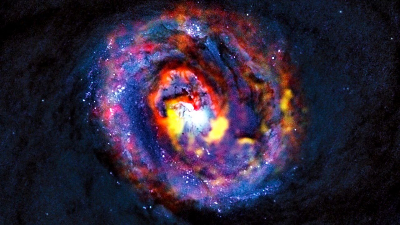 ALMA spots supermassive black holes. Like a Big Catherine Wheel