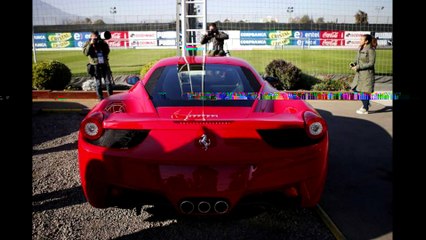 El antes y despues del ferrari de arturo vidal por el choque de su ferrari nuevo