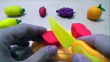 Toy Cutting Play Doh Fruit: Kids Video Learn About Fruit