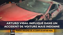 Arturo Vidal impliqué dans un accident de voiture mais indemne