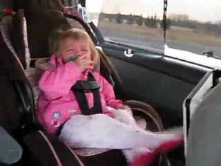 Makynna Lillian Nuttall tantrum in the car