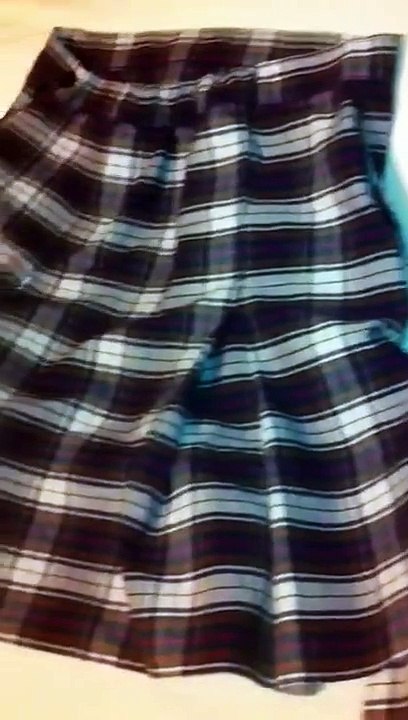 Repurposing school uniform skirts