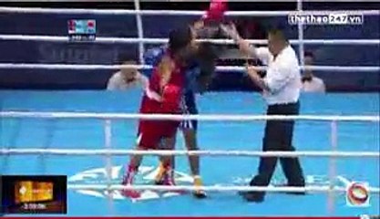 Seagame 28 Boxing nam :Nguyễn Văn Hải ( Việt Nam ) - Papendang Farrand (Indonesia)