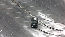 RAW video - Driver does donuts in Plano mall parking lot during Winter Storm