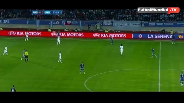 El enfado de Messi Argentina vs Uruguay 1-0 Copa América 2015