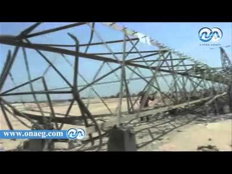 محافظ قنا يتفقد موقع تفجير برجي كهرباء نجع حمادي