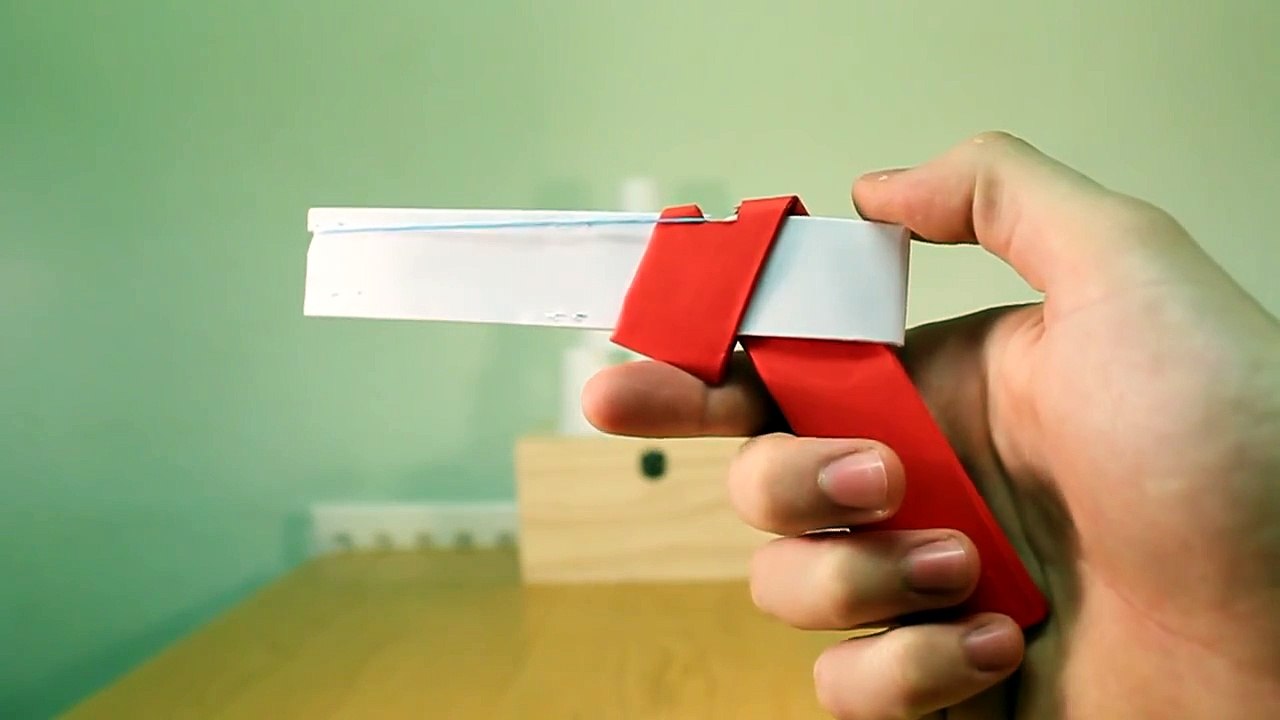 How to make a Paper Gun that Shoots - With Trigger