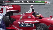 Toronto2015 Race 2 Jones Crashes into Piedrahita and Kaiser Crashes