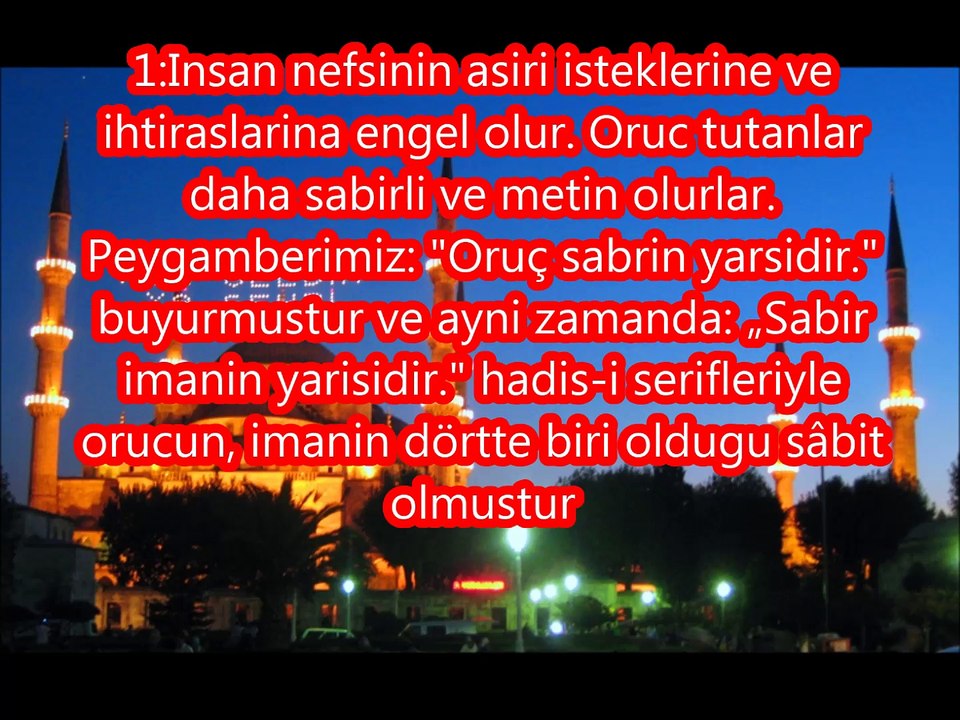 Oruç Tutmanın Faydaları