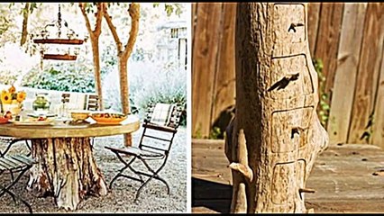 Deko und Möbel aus Baumstamm selber machen -- 15 schnelle Bastelideen
