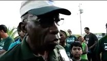ILP Interim Political Leader Jack Warner speaks wih the media
