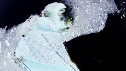 Drone Captures Stunning Footage of Iceberg's Collapse