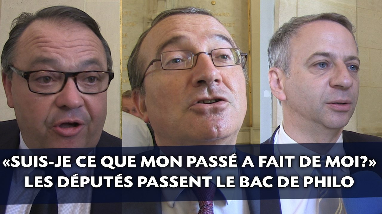 Les députés passent le bac philo: «Suis-je ce que mon passé a fait de moi?»