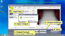 Win8 Converting OGG to MP2 extension Sound codec format on PC