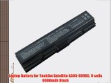 Laptop Battery for Toshiba Satellite A505-S6965 9 cells 6600mAh Black