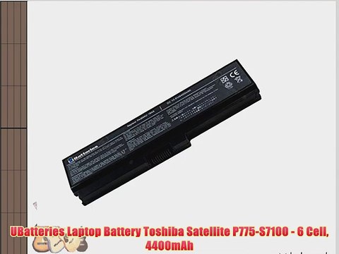 UBatteries Laptop Battery Toshiba Satellite P775-S7100 - 6 Cell 4400mAh