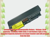 Lenovo ThinkPad T61 7658 Laptop Battery - New TechFuel Professional 9-cell Li-ion Battery