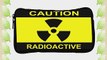Rikki KnightTM Caution Radioactive - Yellow Radioactive Sign Design Messenger Bag - Shoulder