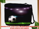 Rikki KnightTM Soccer Ball on Black Background Messenger Bag - Shoulder Bag - School Bag for