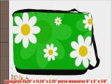 Rikki KnightTM Green Daisies Retro 60's Design Messenger Bag - - Shoulder Bag - School Bag
