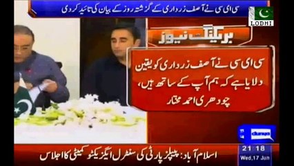 PPP Central Executive Committee endorses Asif Zardari's statement against Army.