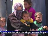 Les réfugiés syriens rentrent dans la cité de Tall Abyad libérée de l'EI