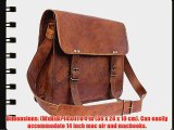 Leather Bags Now 14'' Inches Classic Adult Unisex Cross Shoulder 100% Genuine Leather Messenger