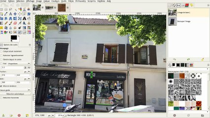 GIMP : découpage, perspective et correction de couleurs