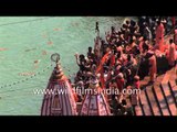 Naga Sadhus congregate to bathe in River Ganges - Kumbh Mela