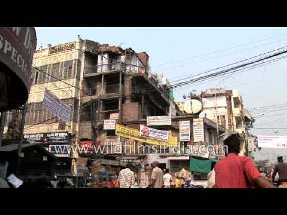 Congested streets of Katra Jaimal Singh Market, Amritsar, Punjab