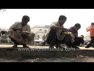 Indian men cook food at makeshift kitchen - Amritsar