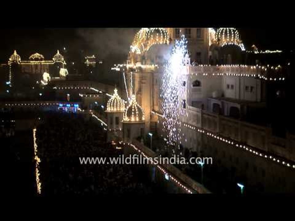 The illuminated Golden Temple by night - Amritsar, Punjab