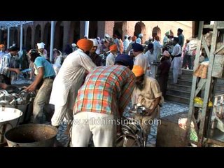 Preparing for langar at Golden Temple, Punjab