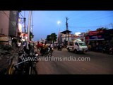 Busy traffic near Varadharaja Perumal Temple in Kanchipuram