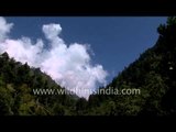 Clouds rolling over Pahalgam valley in Kashmir - Timelapse
