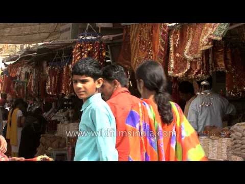 Stalls selling sarees, salwar suits - Rann Utsav