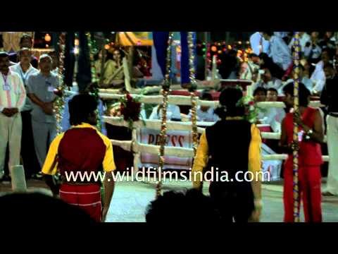 Gymnastics being performed at Rann Utsav carnival