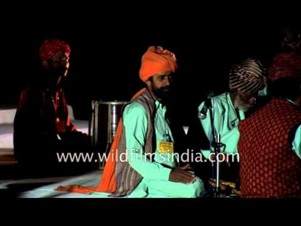 Folk song from Gujarat being presented at Rann Utsav