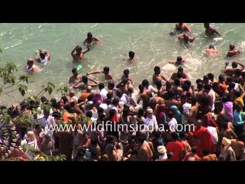 Devotees at the Maha Kumbh mela - Haridwar
